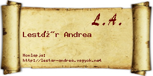 Lestár Andrea névjegykártya