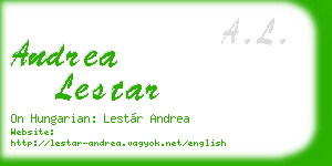 andrea lestar business card